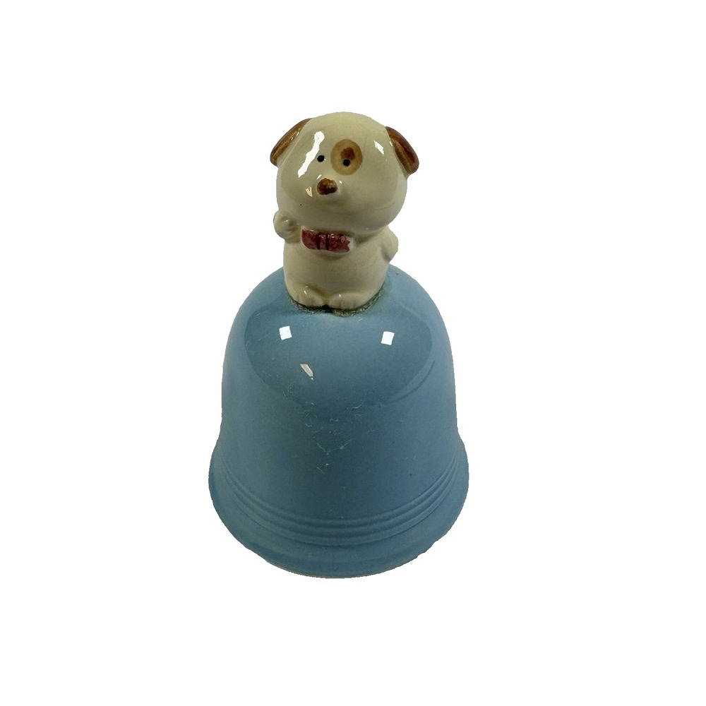 Vintage Papel Pet Pals Bell blue puppy Bell Made in JAPAN with sticker 3" S2-380